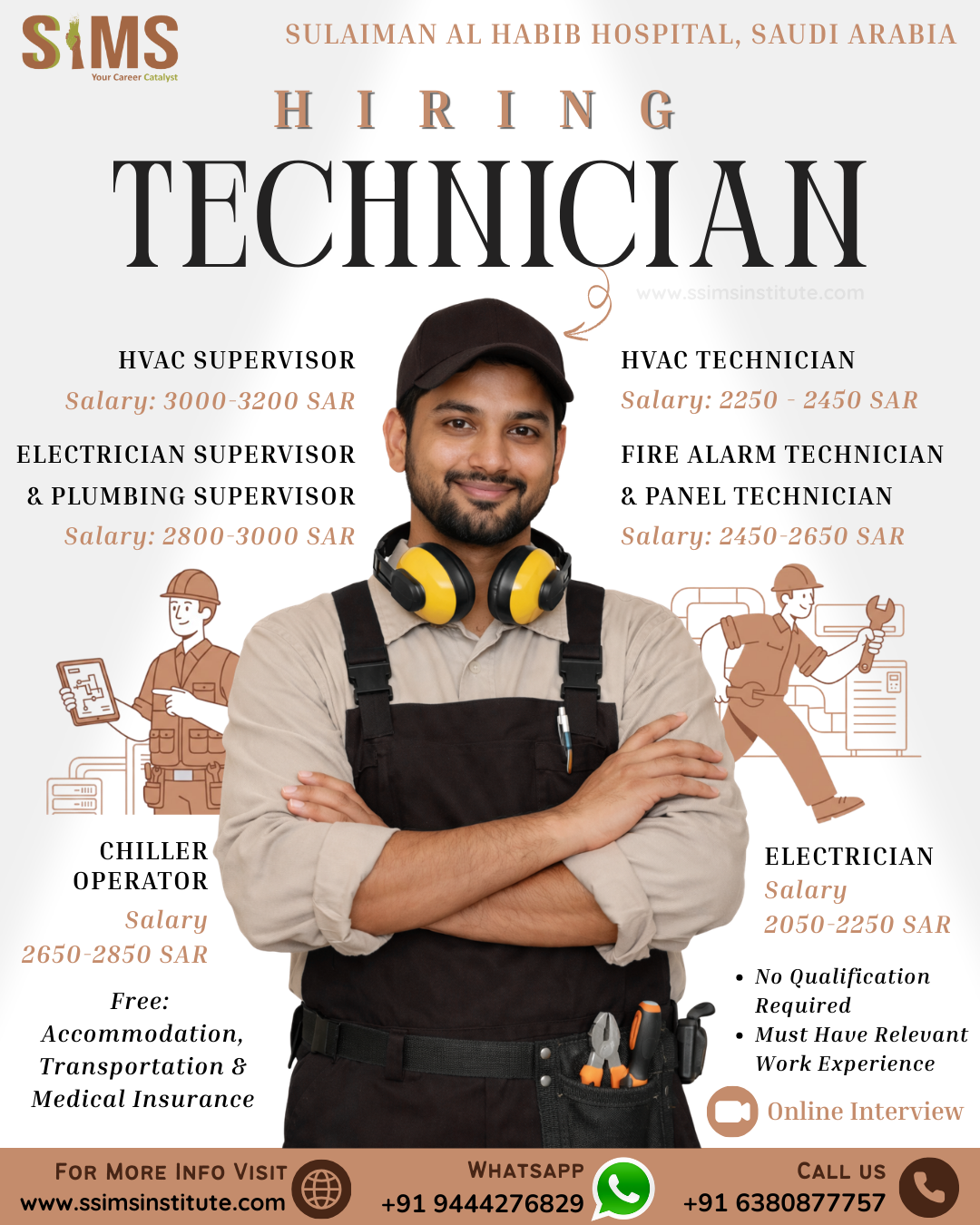 HVAC, Electrician & Technician Jobs – Sulaiman Al Habib Hospital Saudi Arabia — job poster